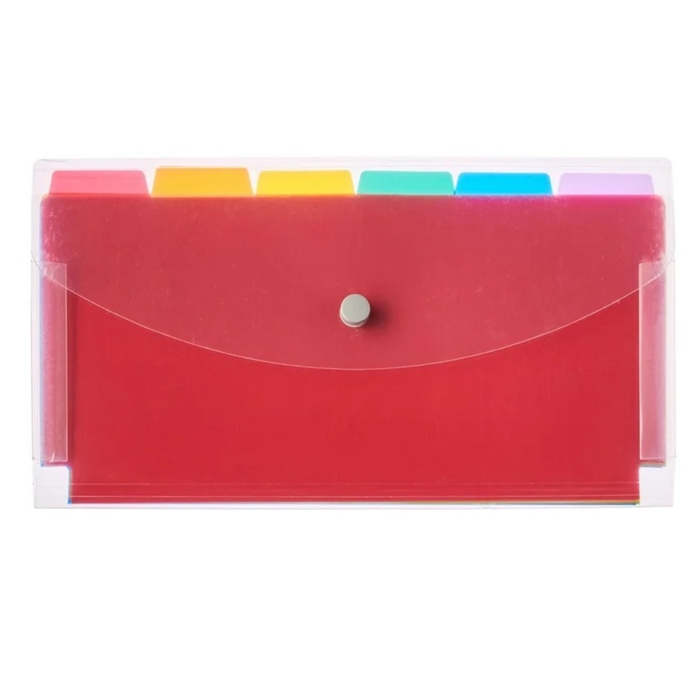 Pen+Gear Coupon Size 7 Pocket Clear with Rainbow Pocket Expanding File Organizer
